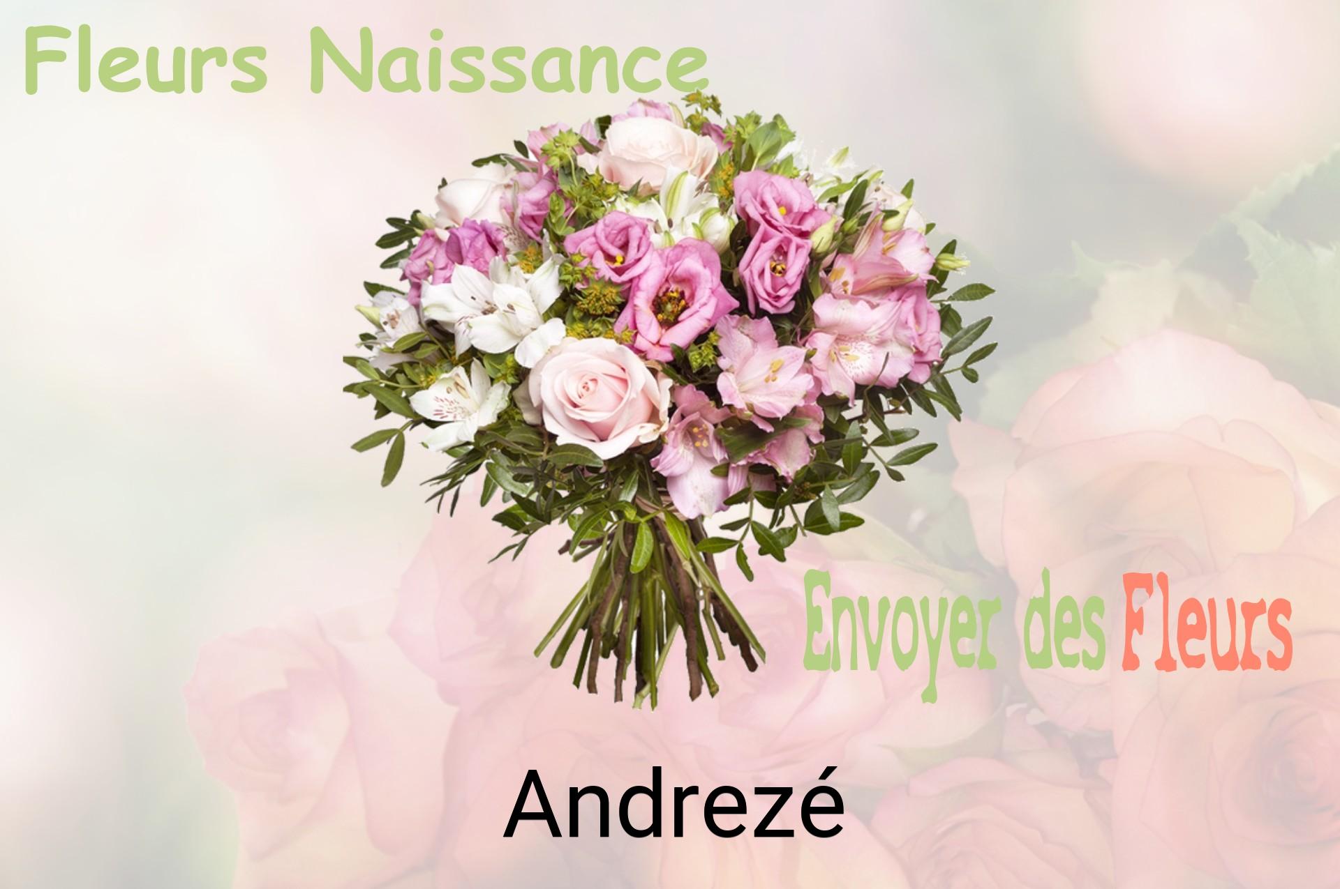 Bouquet de fleurs de naissance livré à Andrezé