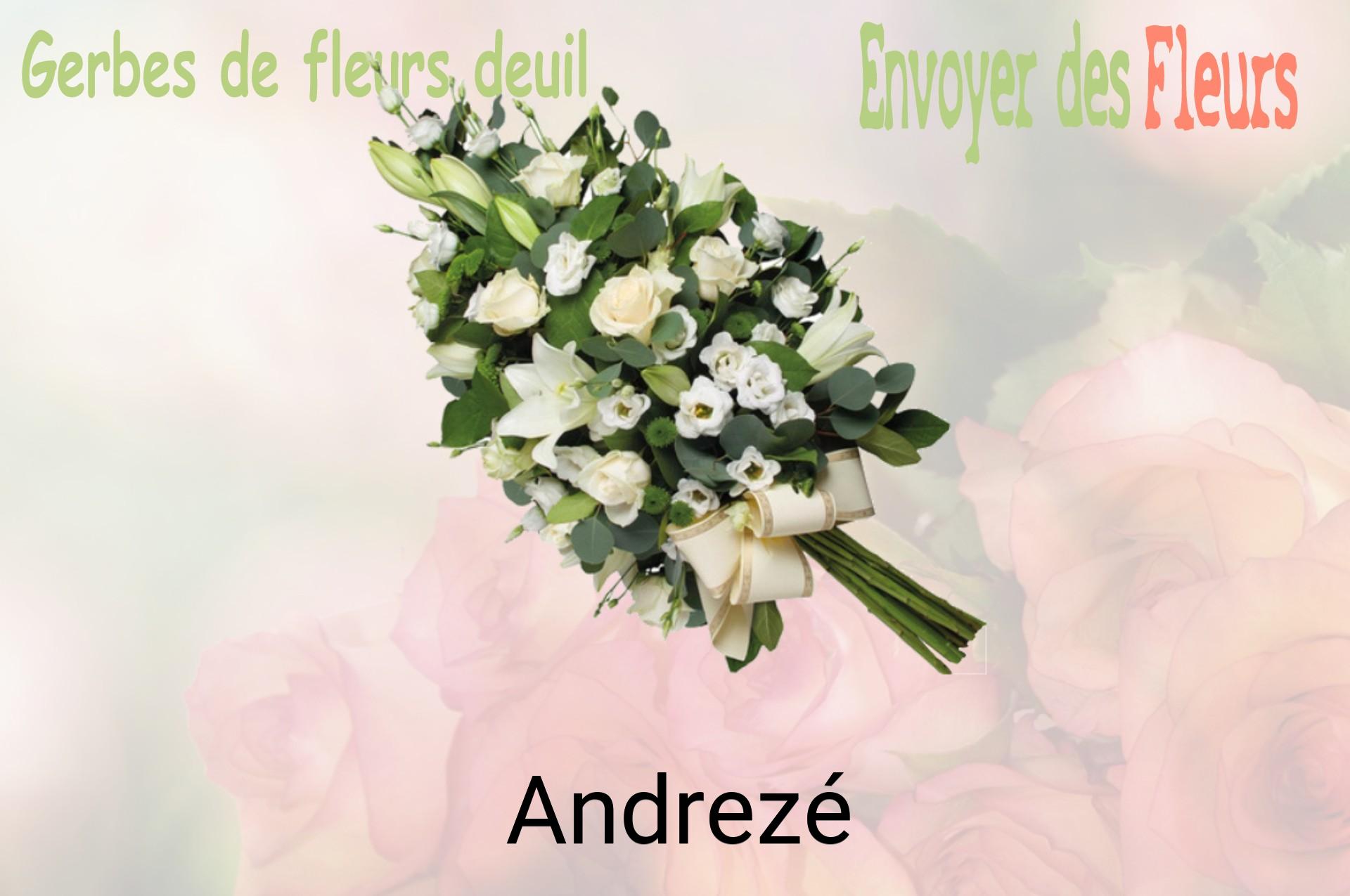 Gerbe de fleurs de deuil livrée à Andrezé